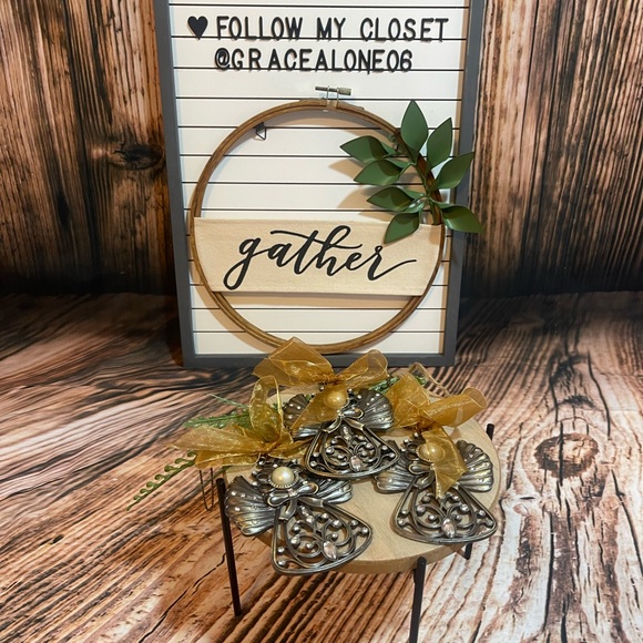 Set of three metal angel ornaments - Picture 4 of 4